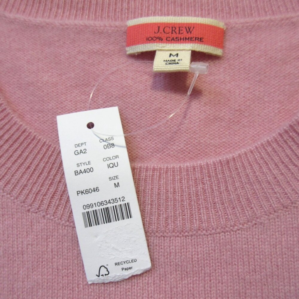 NWT J.Crew BA400 Cashmere Classic-fit Crewneck Sweater in Iced Quartz M - Picture 2 of 3